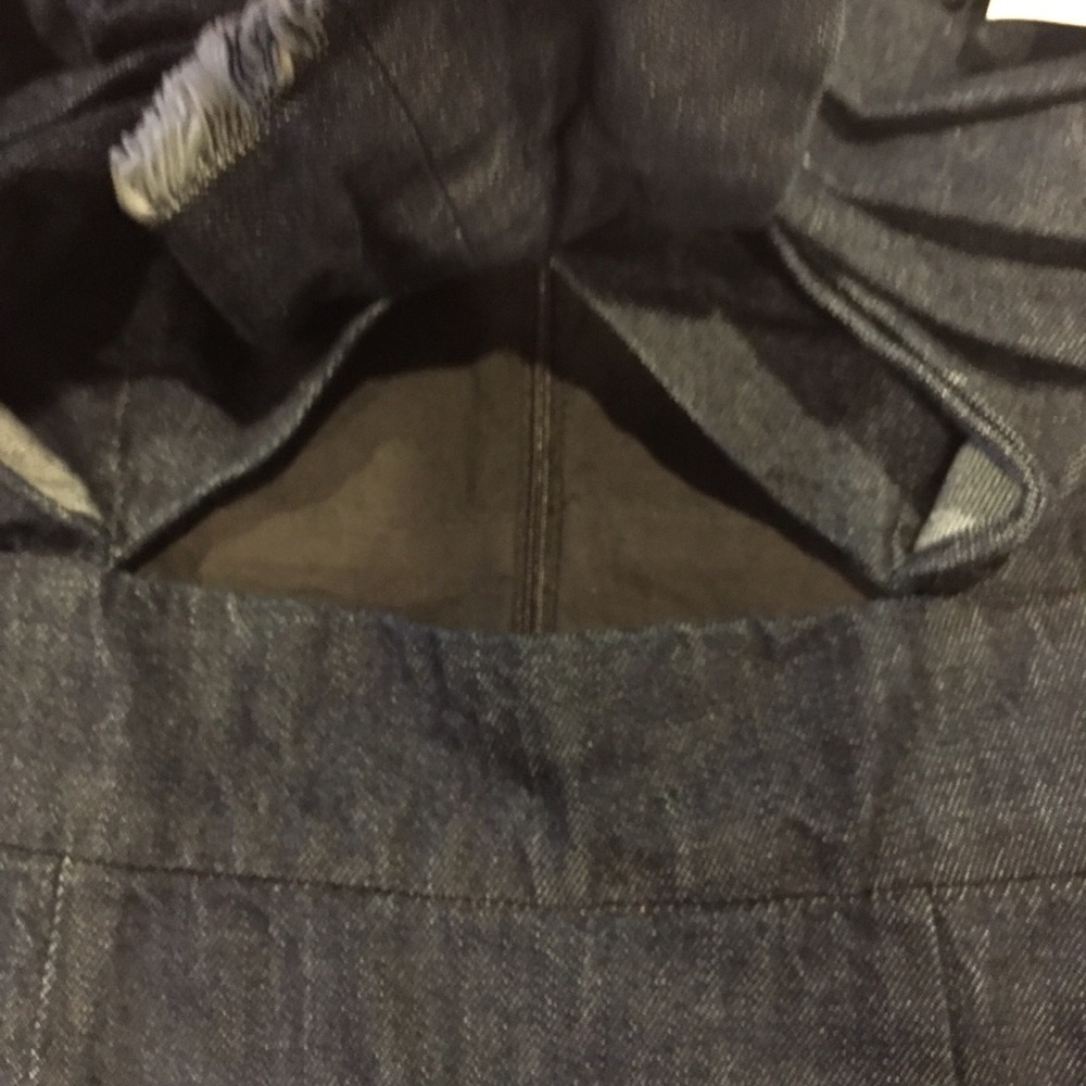 NWT Whit Anthropologie Denim Cutout Knot Dress 8 blue bow - Picture 4 of 8